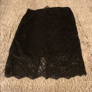 Mossimo Lace Pencil Skirt Black Size S